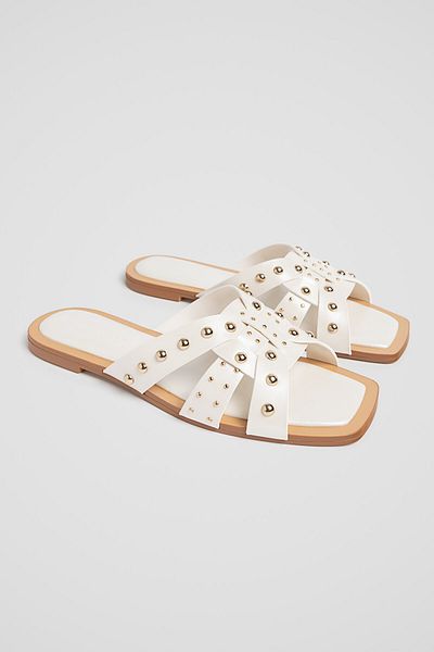 Stradivarius Studded Flat Sandals Ramadan