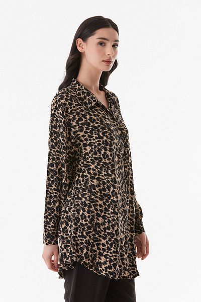 Fulla Moda Set Palazzo de dimensiuni mari cu model leopard complet