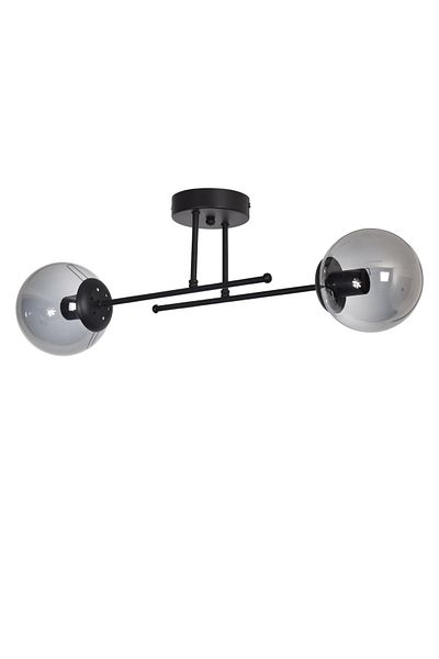 Modavize Beyza Modern Design Bedroom - 2-Piece Chandelier with Smoke Glass Black Color - Living Room and Kitchen