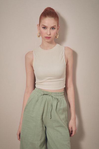 Fulla Moda Bürümcük Fabric Crop Body