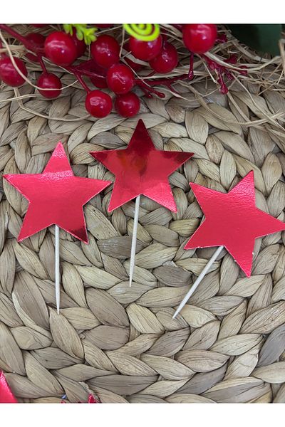 Deniz Party Store Metallic Red Star Toothpicks 10 Pack