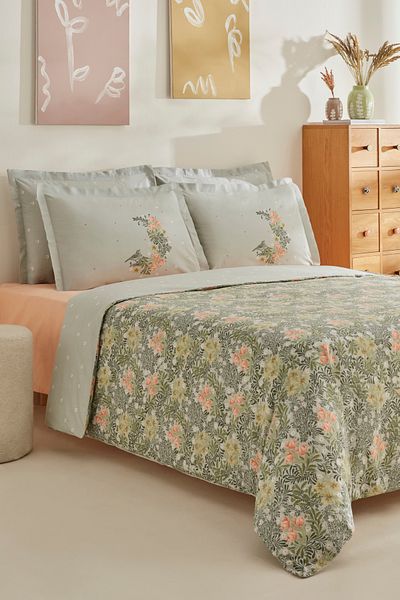 Karaca Home Set cuvertură de pilota dublu 100% bumbac Cindy Green