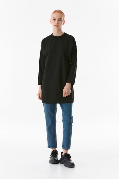 Fulla Moda Basic Crew Neck Tunic