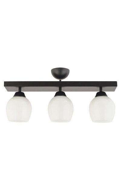 Lambadar Modern White Glass Model Triple Rectangular Plafonier Chandelier Living Room Kitchen Bedroom Hall