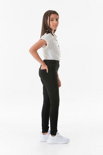 Fulla Moda High Waist and Pocket Steel Leggings for Girls