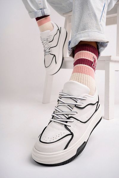 infinite8 Pantofi de damă - Pantofi sport casual, cu dungi