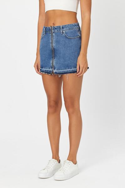 ALEXANDERGARDI ALEXANDERGARDİ ÖZEL KOLEKSİYON FERMUARLI DENİM ETEK (BYN-ZANA1)