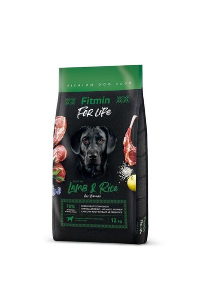 Fitmin For Life Tüm Irklar için Kuzu Etli ve Pirinçli Yetişkin Köpek Maması 1...