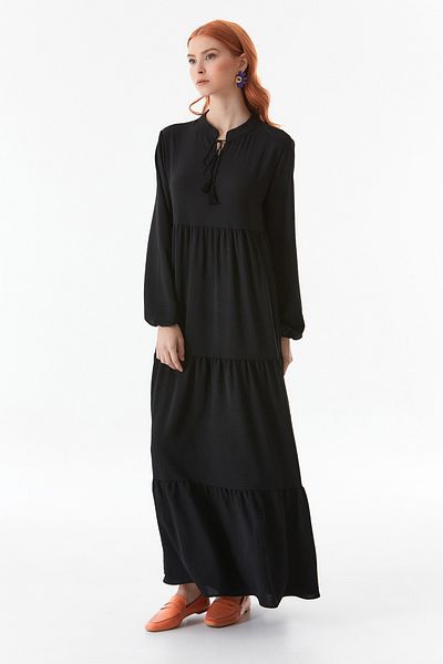 Fulla Moda Φόρεμα Fullamodest με δεμένο γιακά Plus Size