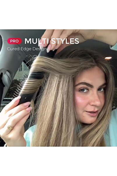 TYMO Porta PRO Cordless Hair Straightener Brush, Cordless & Fast Charger Dual Power, Pink