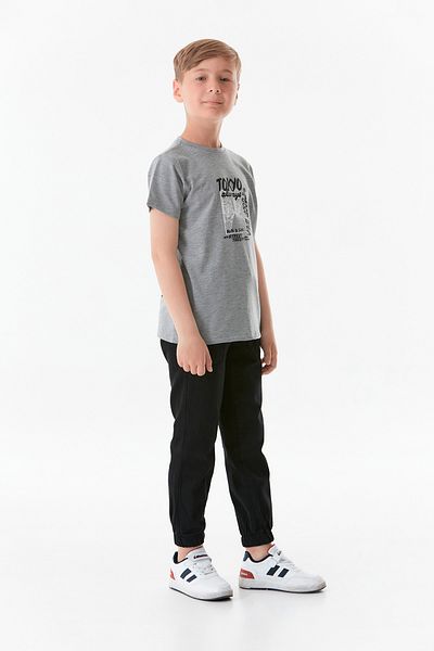 Fulla Moda Αγορικό T-Shirt - Crew Lack, εμπρός και πίσω εμπριμέ