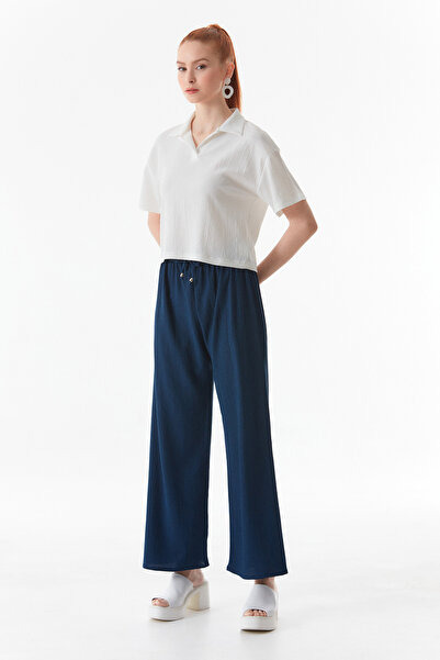 Fulla Moda Burümcük Fabric Polo Collar T-Shirt