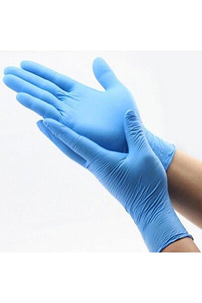 ÇELİKPENÇE Nitril Mavi Pudrasız Muayene Eldiveni Small