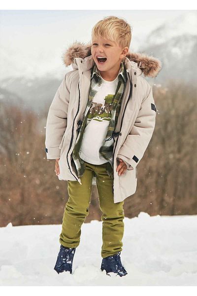 MAYORAL Green Boy's Slim Fit Winter Pants