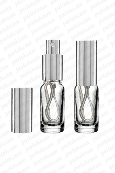 parlakcam 10ml Gümüş Renkli Full Metal Lüx Sprey Şişe, Parfüm Kolonya vb İçin...