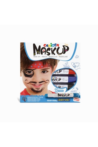 carioca Mask Up Yüz Boyası 3 Renk Carnival Çocuk Resim Seti