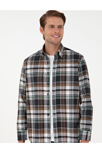 Pierre Cardin Kahverengi Comfort Fit Oduncu Gömlek 50292889-VR029