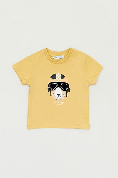 Fulla Moda Printed Crew Neck Boys' T-Shirt