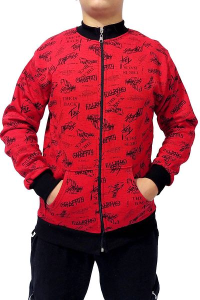 wingetstar Men's Sweatshirt Red Written Pattern