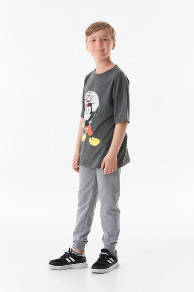 Fulla Moda Printed Crew Neck Unisex Kids T-Shirt