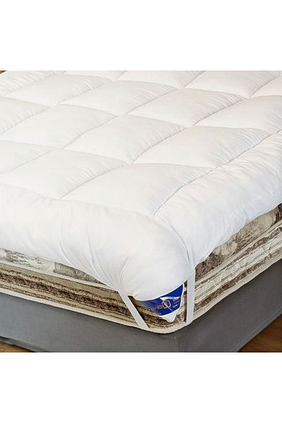 BACK COMFORT Microfiber Mattress Topper 20 cm With Microfiber Filling and Rubber Corners Edges - 200x200 cm