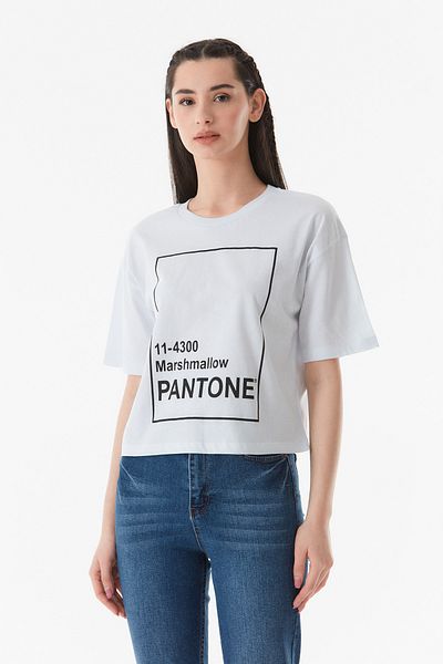 Fulla Moda Κείμενο εμπριμέ μπλουζάκι με λαιμόκοψη