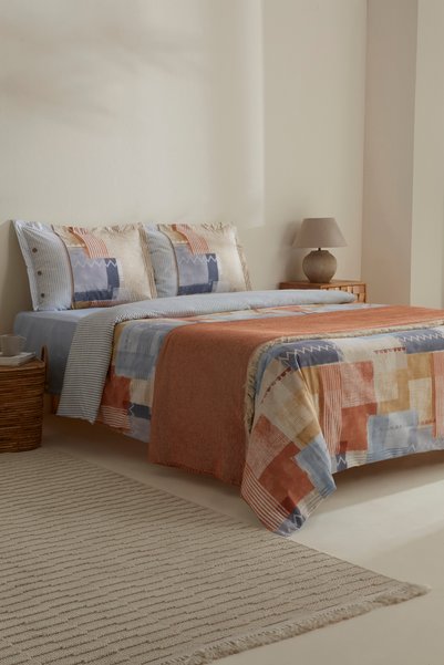 Karaca Home Simon 100% Cotton Double Duvet Cover Blanket Bedding Set
