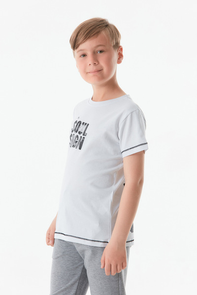 Fulla Moda Μπλουζάκι για αγόρι - εμπρός και πίσω με στάμπα