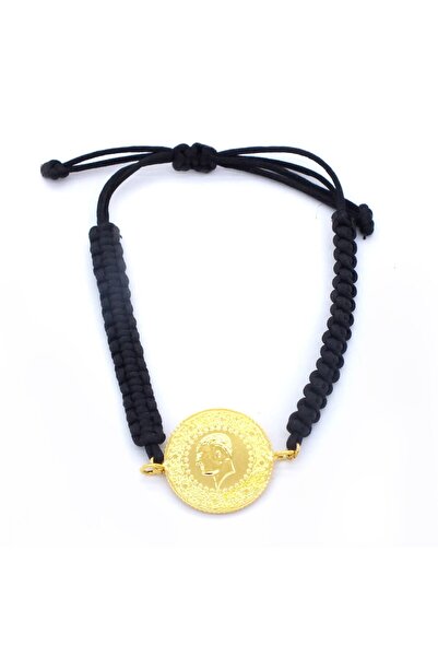 Bz Altın Kaplama İpli Yarım Altın Bileklik BLK-186
