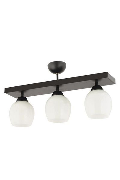 Lambadar Modern White Glass Model Triple Rectangular Plafonier Chandelier Living Room Kitchen Bedroom Hall