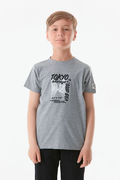 Fulla Moda Αγορικό T-Shirt - Crew Lack, εμπρός και πίσω εμπριμέ