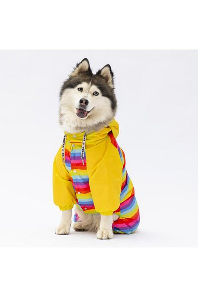 Pawstar Peru Large Breed Dog Jumpsuit Raincoat Dog Raincoat Dog Outfit Dog Dress