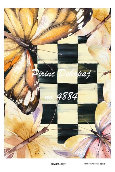 LİNEART Lineart Brass Decopage Paper 29X42 No:L4884