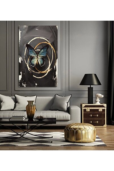 Limitless Design Καλλιτεχνικός πίνακας σε καμβά με πεταλούδες που γελούν