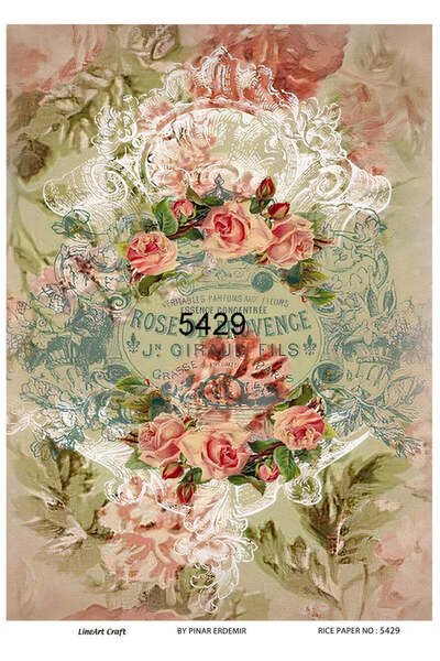 LİNEART Lineart Brass Decopage Paper 29X42 No:L5429