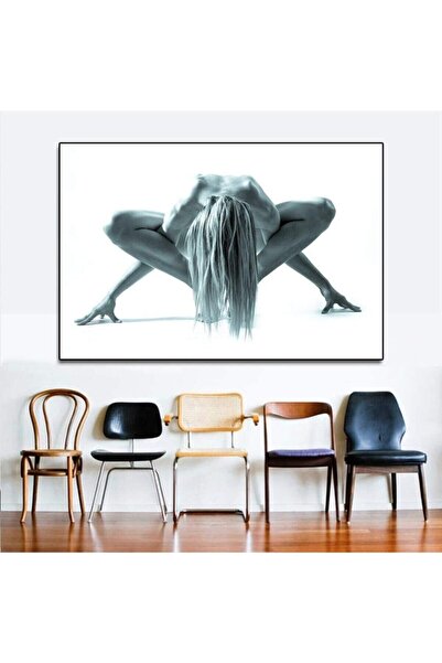 KanvasSepeti Pictură decorativă în ulei cu femeie în nud natural, texturată, ...