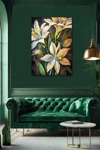 Limitless Design Pictură pe pânză cu imprimare HD cu flori de crin - Pictură ...