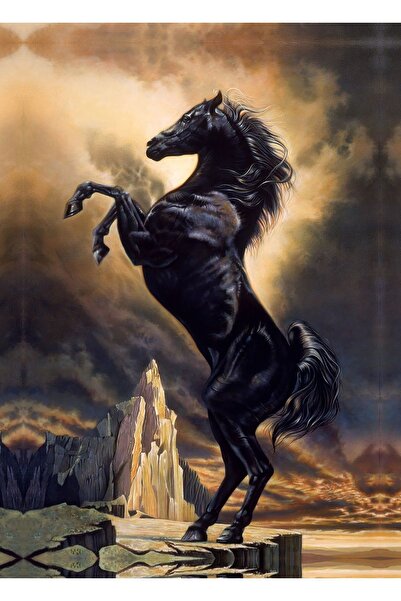 GülsenArt Calul călcâiați de John Rowe, imprimare digitală HD, pictură pe pân...