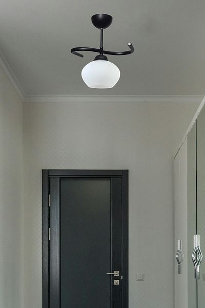 Modavize Fuji Living Room Black and White Glass Single Chandelier - Kitchen Bedroom Hall