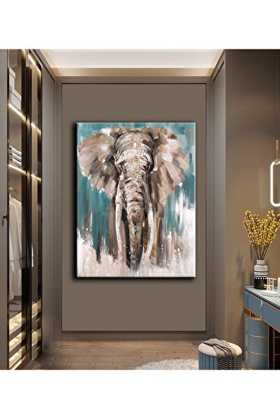 Limitless Design Pictură elegantă cu elefant cu efect de pictură în ulei F5 |...