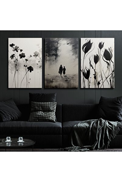 gurbaart 3'lü Set Kanvas Duvar Tablosu Canvas Tablo Boho Klasik Modern Eu 221