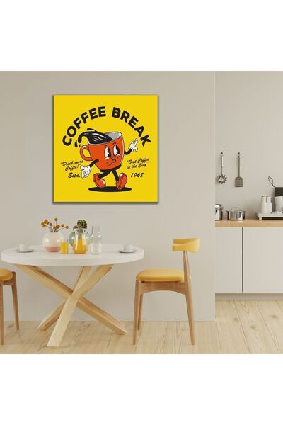 Limitless Design Decorative Square Canvas Wall Painting Coffee Corner Drink M...