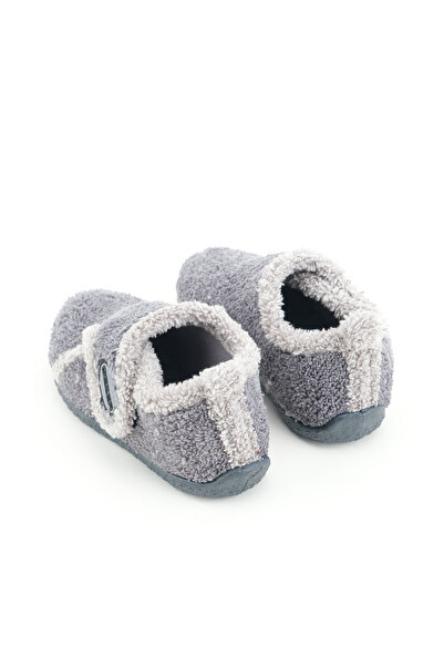 GEZER Boy's Winter Single Velcro Adjustable Pvc Sole Home School Nursery Slippers