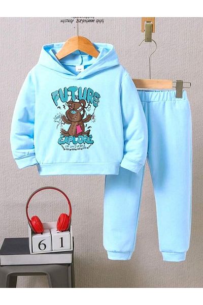 BENROMA Set de trening pentru copii unisex - Future Printed, Oversize Fit