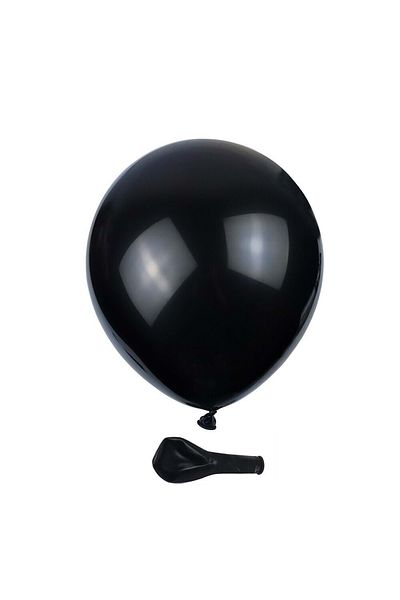 Organizasyon Pazarı 12 inch Black Color 10 Pieces Pastel Decoration Balloon