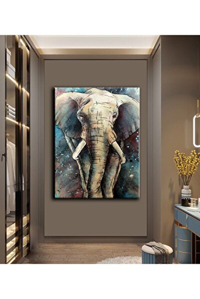 Limitless Design Pictură elegantă cu elefant cu efect de pictură în ulei F2 |...