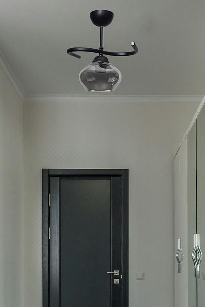 Modavize Fuji Living Room Black Smoked Single Chandelier - Kitchen Bedroom Hall