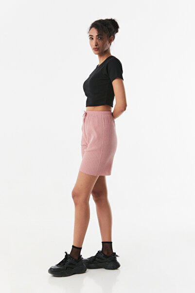 Fulla Moda Fitilli Bağcıklı Penye Şort