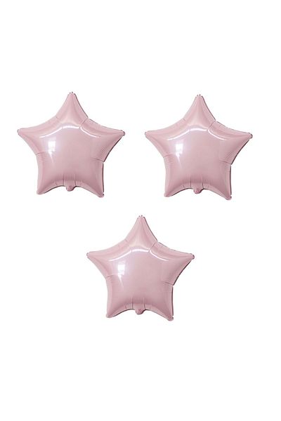Organizasyon Pazarı 18 Inch Pink Color 3 Pieces Star Shaped Foil Balloon