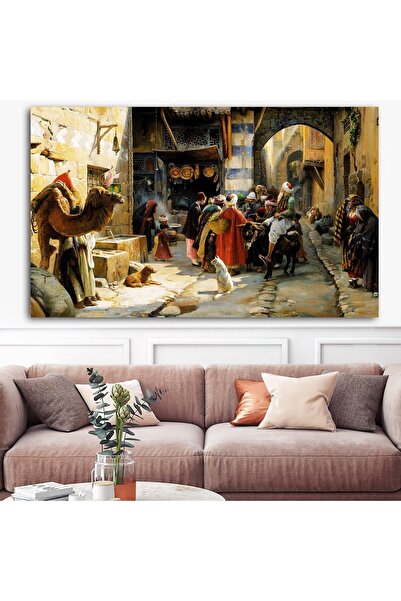 Limitless Design Tablou pe pânză cu imprimare HD Mega Size Historical Bazaar